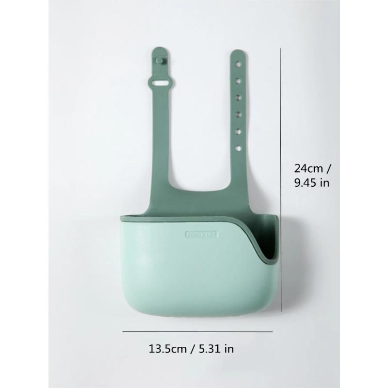 Home Storage Drain Basket Kitchen Sink Holder Adjustable Soap Sponge Shlf Hanging Drain Basket Bag Kitchen Accessories