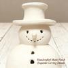 Light Up Snowman Christmas Decor LED Lighted Handmade White Snowman Figurine Winter Rustic Tabletop Ornaments for Holiday Home Decor