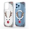 Мультяшный олень Магнитный чехол для iPhone 15/16/17 ProMax - Прозрачный с полным покрытием