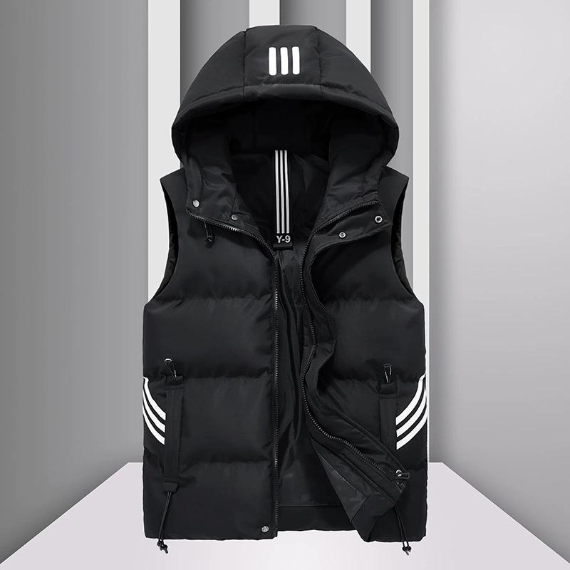 Зимний хлопковый жилет, мужской свободный повседневный жилет больших размеров, молодежный спортивный жилет