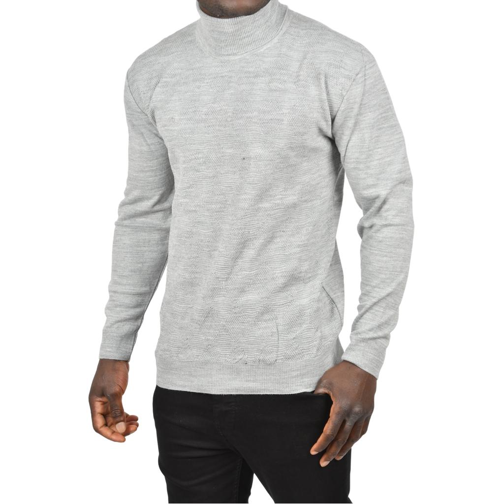 DeepSEA Slim Fit Diamond Patterned Full Turtleneck Knitwear Водолазка свитер 2505507