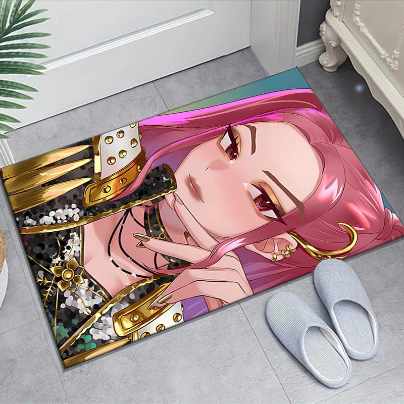 1pc KPop Demon Hunters MIRA3 Design Area Rug - Non-Slip, Soft & Cozy Floor Mat for Living Room, Bedroom, Office - Indoor/Outdoor Decorative Carpet