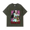 275 GSM Washed T-shirts 100% Cotton One Piece V68 Boa Waifu Print Unisex Heavy Cotton T Shirt