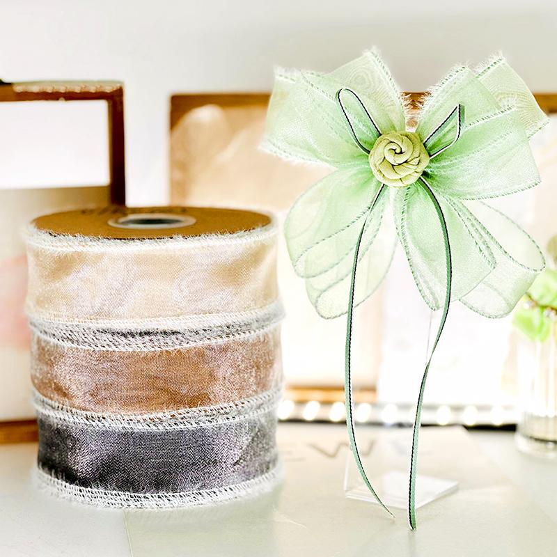 1 рулон градиентной ленты для вечеринок, пряжа «рыбий хвост», 10 ярдов, подарочная упаковка, аксессуары для волос своими руками, материал для шпилек, ширина 25 мм