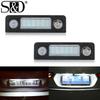 2Pcs For Skoda Octavia 2 Facelift License Plate Light Number License Plate Lamp Auto Parts License Plates LED Lamp 6500K White