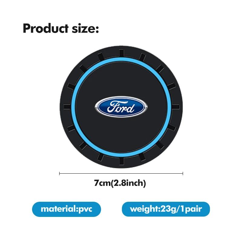 Car Sticker 2026 Ford Silicone Car Coaster Mat Water Cup Cushion Anti Slip Pad For Ford Fiesta Ranger Mondeo Escape Ecosport Fus