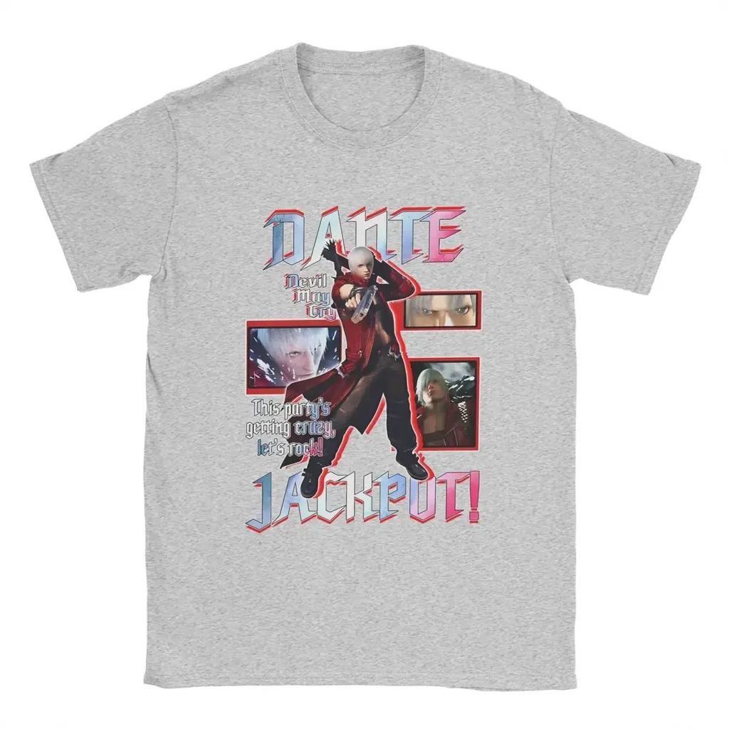 Dante Devils 3 T-Shirts Men Women Action Game DMC May Cry Hipster Tee Round Collar Short Sleeve T Shirts Big Size Merchandise