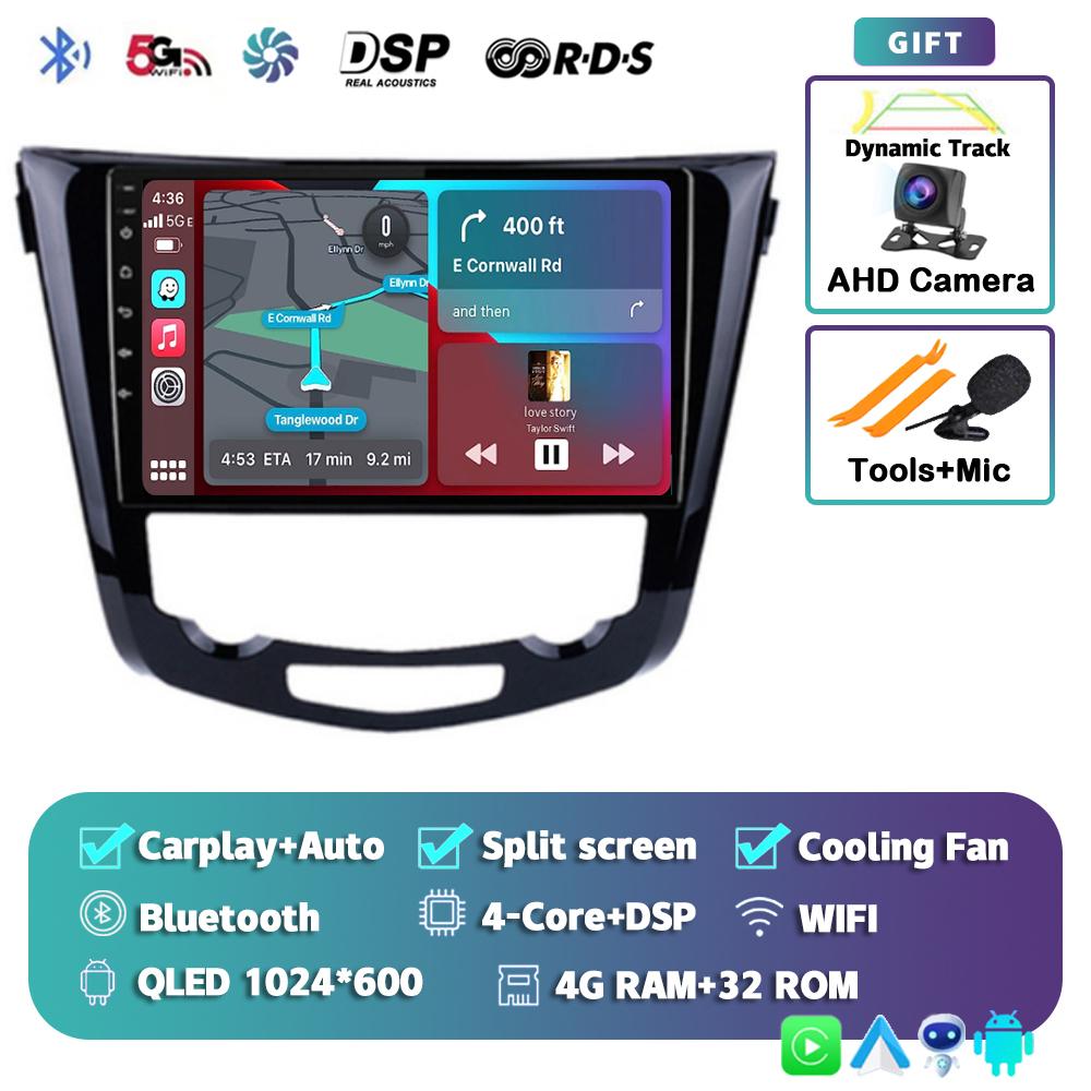 Android 14 Carplay Автомагнитола для Nissan X-Trail Xtrail 3 T32 2013 - 2017 GPS Мультимедиа Видеоплеер Стерео WIFI+4G BT DSP