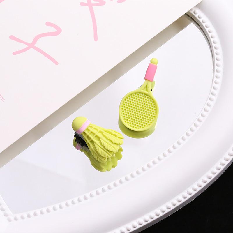 Пара заколок для волос в виде ракетки для бадминтона, персонализированные заколки для челки, детские аксессуары для волос