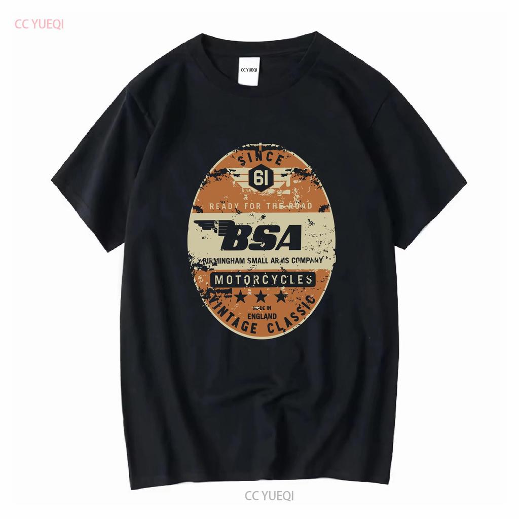 Лицензионная футболка B S A Motorcycles Birmingham Small Arms Co BIG TALL 3XL 5XL с длинным или коротким рукавом, винтажная, стиранная, мужская