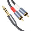 Dual 1/4 inch TS to Dual RCA Audio Cable Connector 1/4 Inch Male TRS To 2 RCA Male Stereo Audio Y Splitter Cable for Home Audio