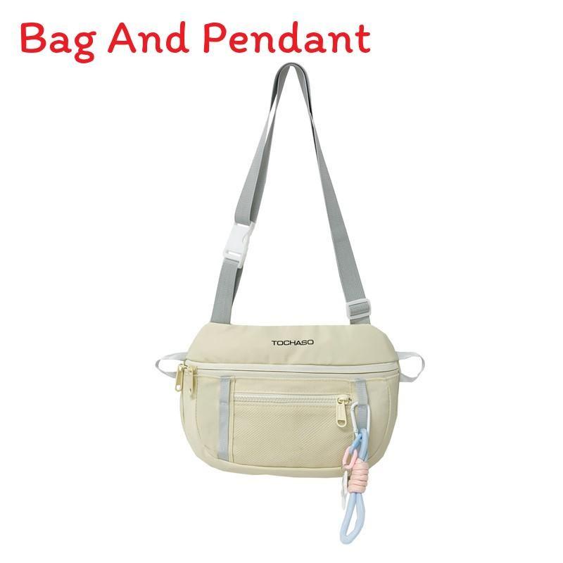 Блокировка цвета Модный дизайн Принт с буквами Детская наплечная сумка Подвеска с