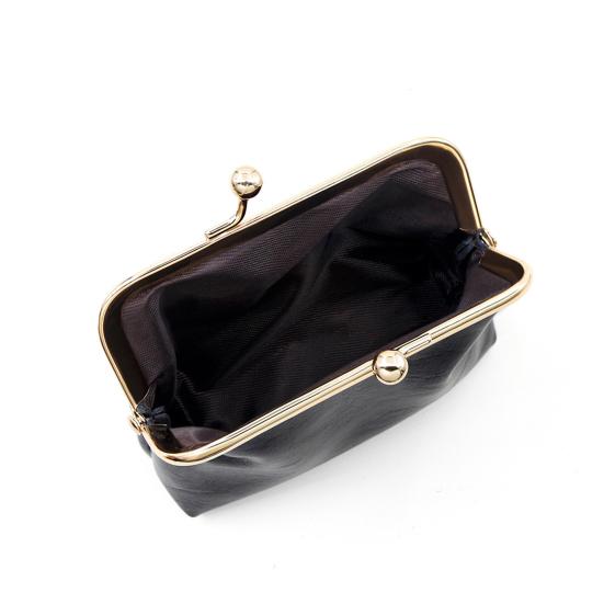 Мини-портмоне в винтажном стиле из искусственной кожи с замком-поцелуем, карман для мелочи, портативный кошелек