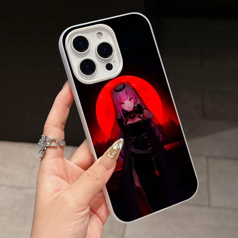 Holo Mori Calliope Jelly Double layer White Mobile Phone Case for iPhone 17 16 15 14 13 12 11 Air Pro Max Plus Protective
