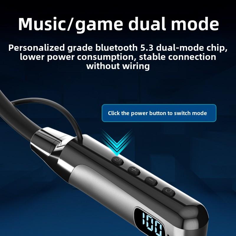 Bluetooth-наушники с шейным креплением, сверхдолговечность, шумоподавление, беспроводные наушники, спортивные наушники