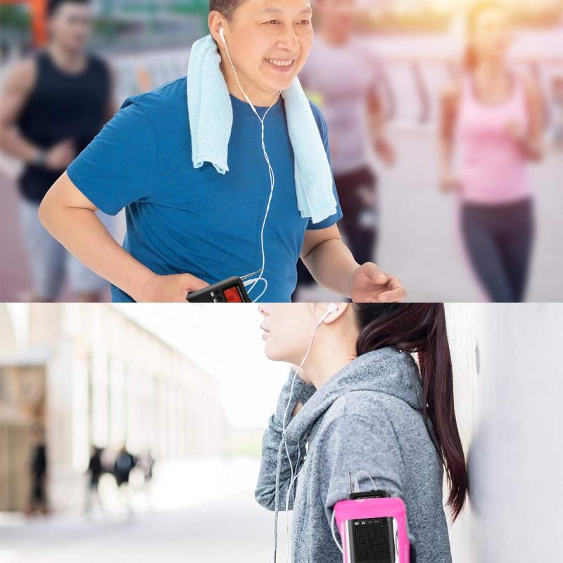 Портативное двухдиапазонное радио AM FM с будильником и таймером сна, цифровая настройка, стереорадио с разъемом 3,5 мм