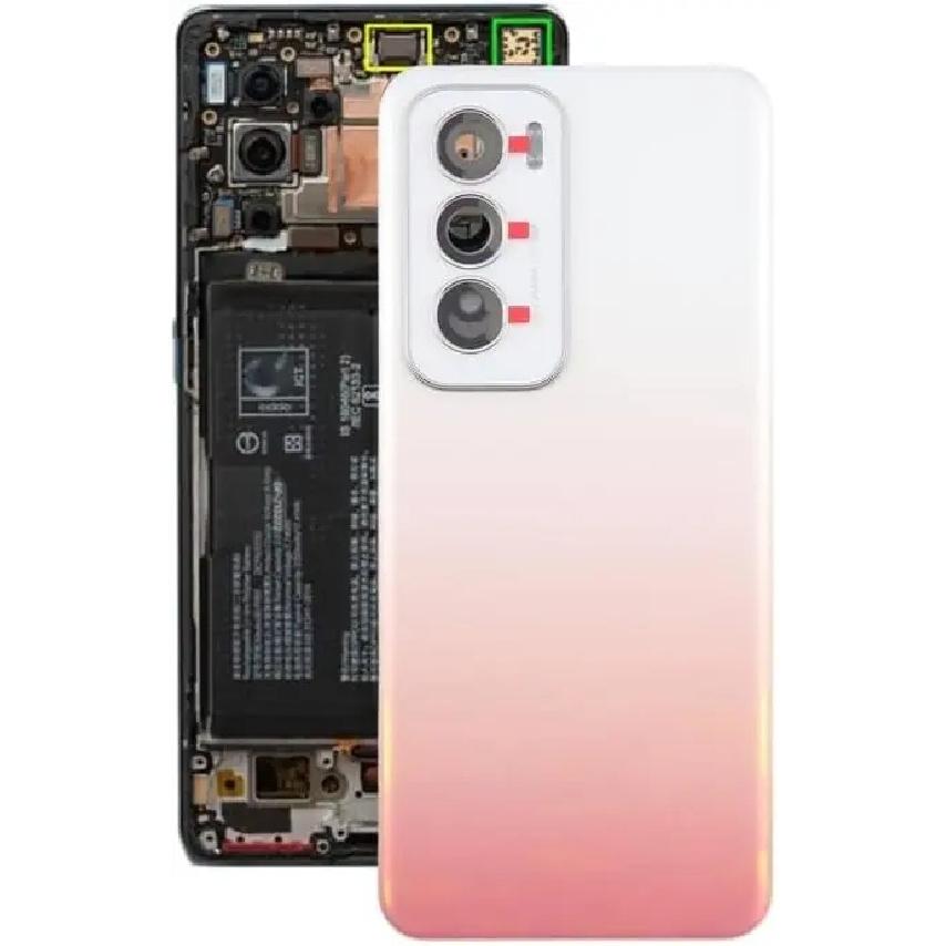 Для Oppo Reno12 Global Задняя крышка аккумулятора с крышкой объектива камеры Замена телефона