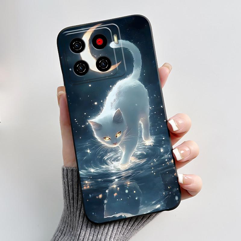 Милый Мультяшный Чехол Для ZTE Blade A56 Z2473 Nubia A56 Печатный Корпус Для Blade A56 Pro Защитная Крышка Мягкий Силикон Черный Корпус