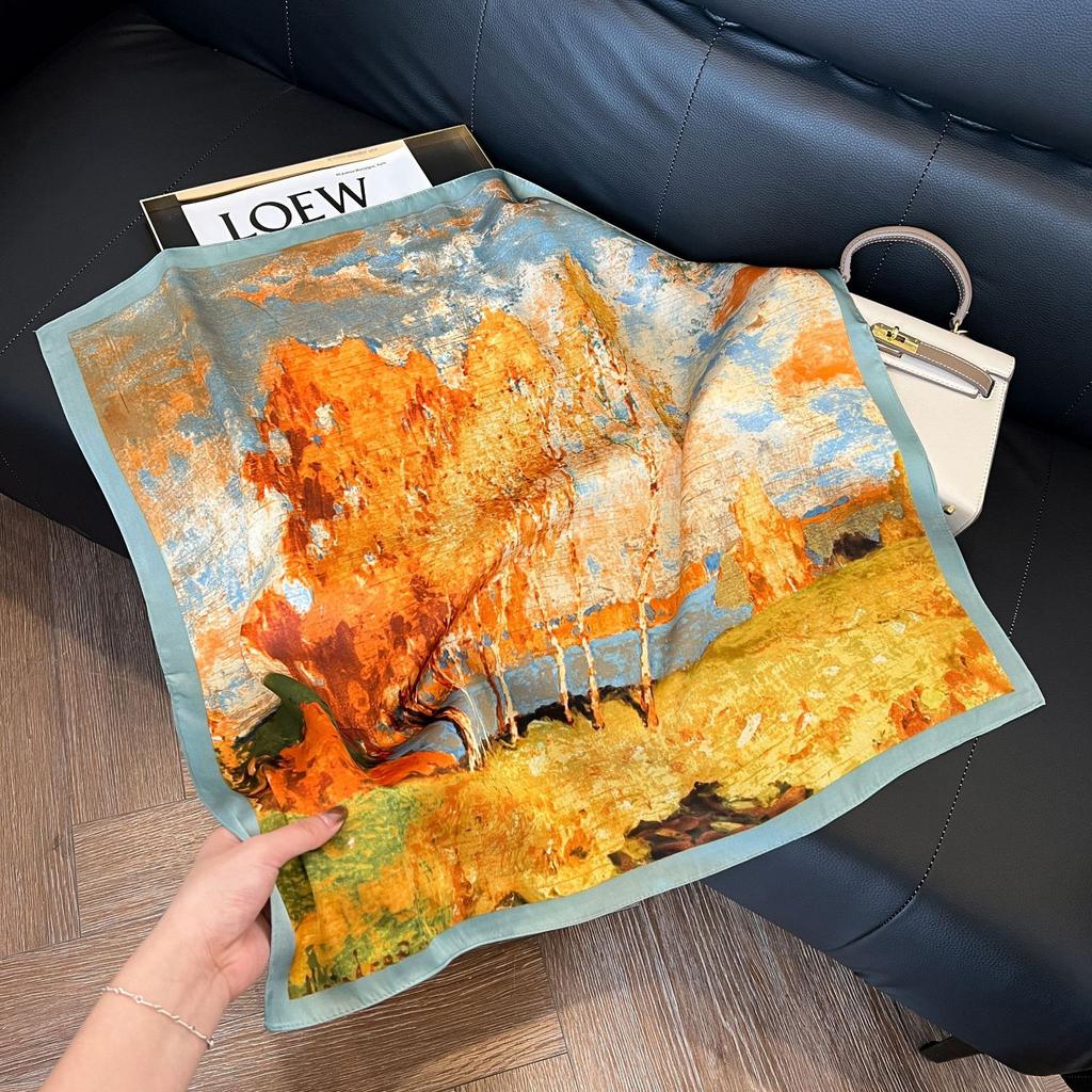 Геометрический колор-блок квадратный шарф из искусственного шелка женский атласный платок шаль обертывание хиджаб женская повязка для волос роскошная головная косынка эшарп