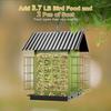 Birds Feeder for Outdoors Hanging Metal Mix Seeds Feeder with Double Suet Cage Outside Wild Birds Feeder for Garden Backyard Decor