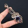 Sage Amethyst Gemstone Pure Copper Wire Wrapped Handmade Pendant Jewelry For Her