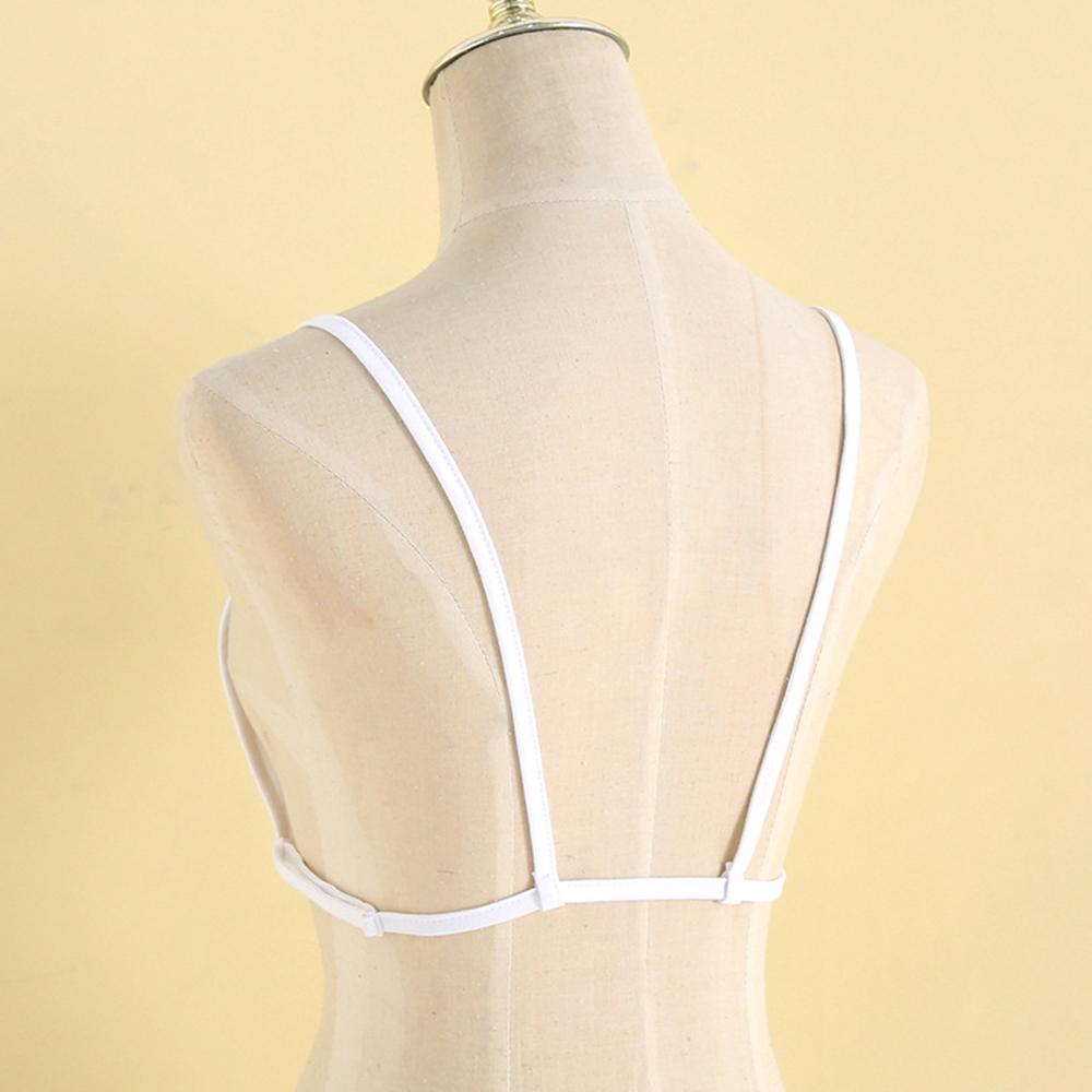 1PC White Cotton Cleavage Mock Camisole Wrapped Chest Solid Color Overlay Modesty Panel Thin Vest Cleavage Cover Wrapped Chest