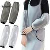 Oil Splash Proof Cooking Apron 1 Pair Waterproof Kitchen Sleeves, Resistant TPU Arm Protectors, Easy Clean Bib Adjustable Elastic Cuffs Cleaning