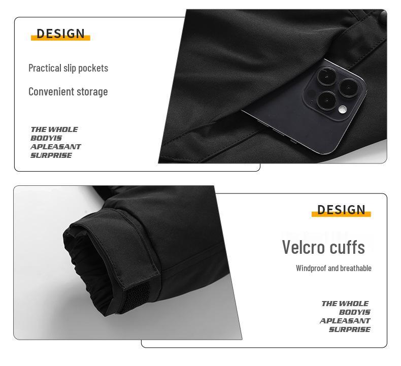 Мужская куртка 2025 года с воротником-стойкой, однотонная: Гонконгский стиль, Повседневный большой размер, Тонкое пальто в военно-промышленном стиле