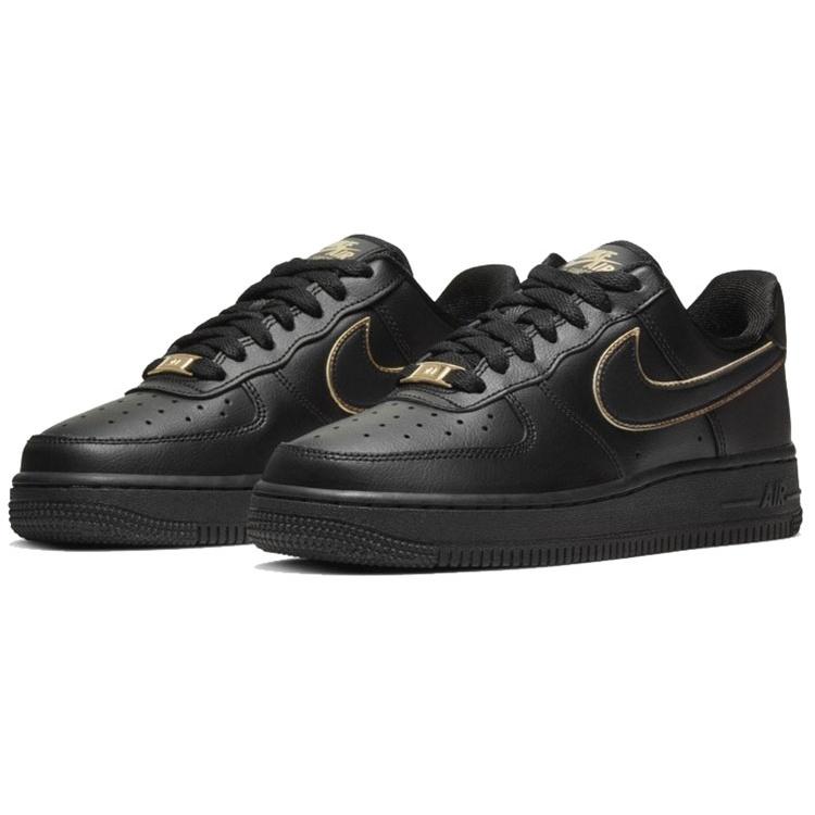 (WMNS) Nike Air Force 1 Low '07 Essential 'Черный Золотой Swoosh' Женские AO2132-005
