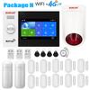 Tuya Smart Alarm System Security Home WIFI 4G GSM Touch Screen Panel Hub Wireless Kit with Camera Solar Siren Motion Door Sensor