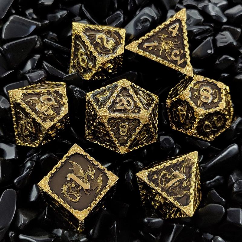 Metal coc running dice dnd dragons and dungeons multi-faceted rpg dice cthulhu d20 настольная игра
