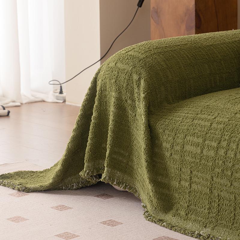 1Pc Sofa Cover Thickened Autumn And Winter Solid Color Non-Slip Wear-Resistant Warm And Dustproof Seat Cushion Home Textile