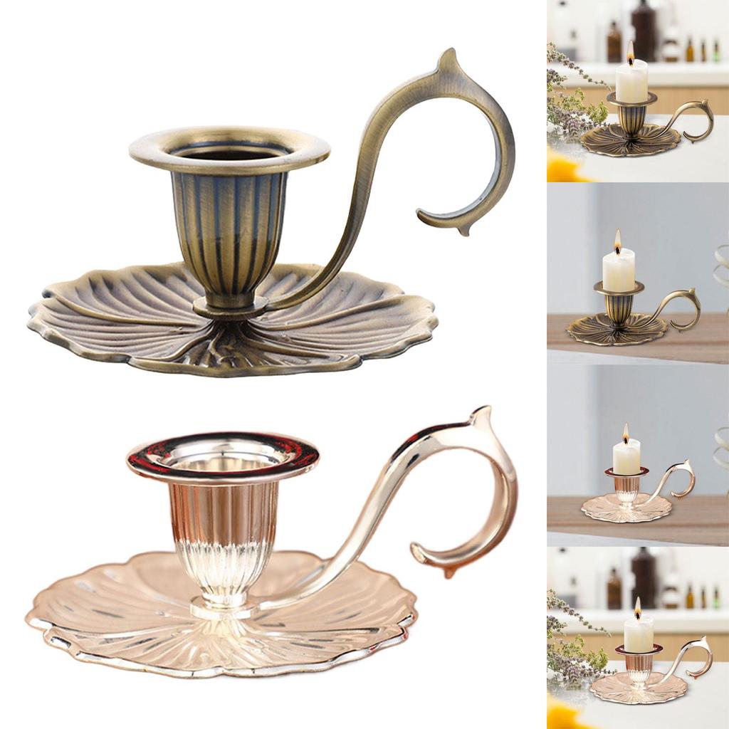 Винтажный подсвечник для конических свечей Ретро ручной подсвечник