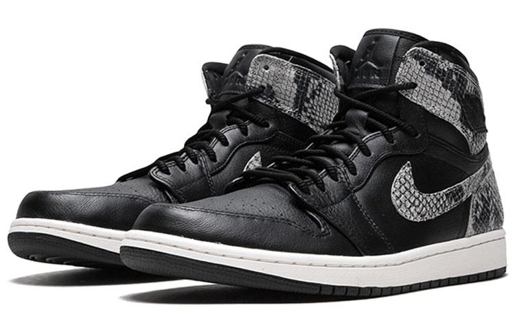 Jordan 1 Ретро Высокие Черные Змеиные Женские AH7389-014