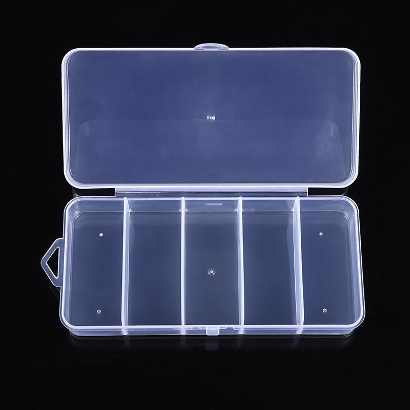 Portable Transparent Plastic Storage Box Compartment Container For Beads Jewelry