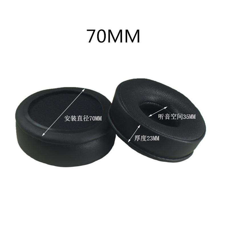 Round Real Sheepskin Ear Pads 80MM 85MM 90MM 95MM 100MM 105MM 110MM For Razer For Sony for AKG Headphones Soft Memory Foam