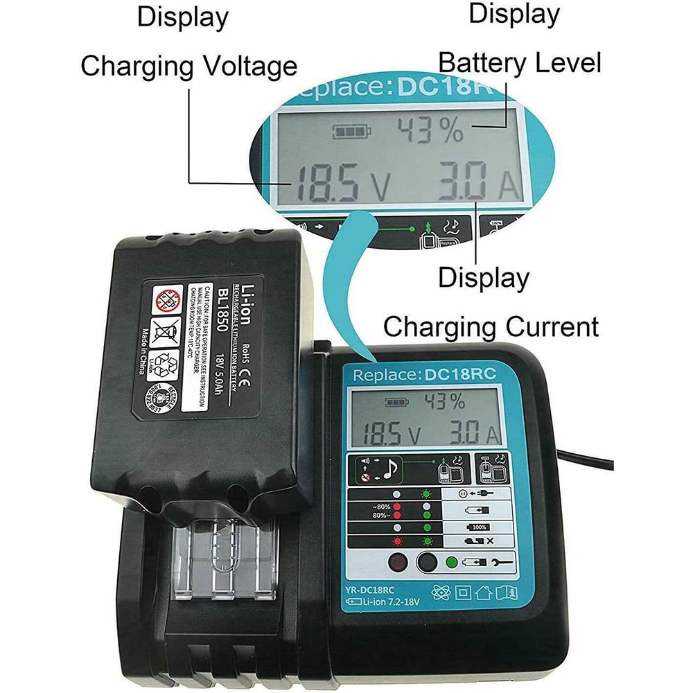 DC18RC Li-ion аккумулятор 3A зарядное устройство для Makita 18V 14.4V BL1860B,BL1850B,BL1840,BL1830,BL1820,BL1415,BL1440 зарядное устройство для электроинструмента