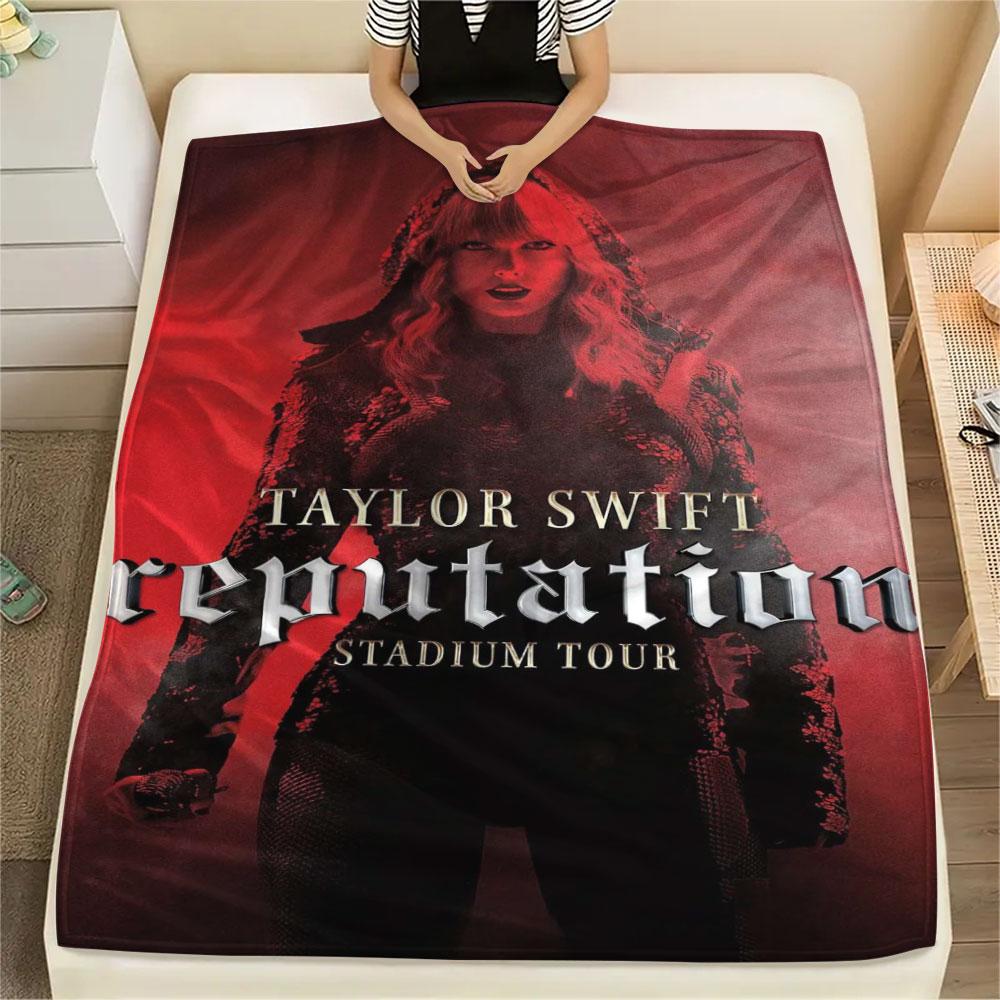 Taylor Swift printing Flannel Blanket Bedroom Sofa Camping Warm blanket Gifts for family and friends-MJ005