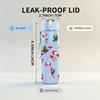 1PC Red Poinsettia Christmas Leaf Pattern 750ml Color Plastic Sports Water Bottle Leakproof Flip Straw Lid Suitable for Sports Office Home Use