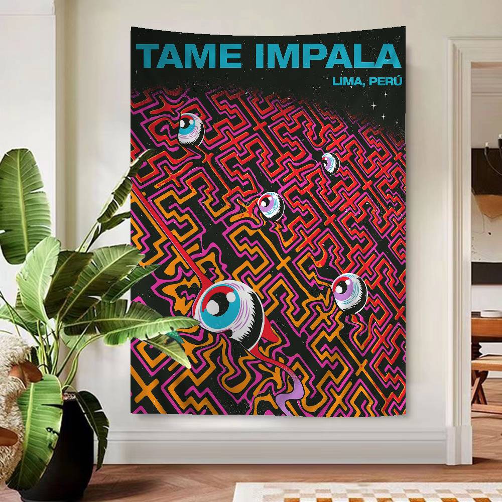 Popular Band TTame IImpala Hanging Bohemian Tapestry Bohemian Wall Tapestries Mandala Kawaii Room Decor