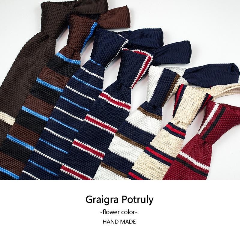 Темно-зеленый маленький галстук 5 см узкий вариант кофейного цвета ретро полосатый британский японский прилив плоский вязаный галстук