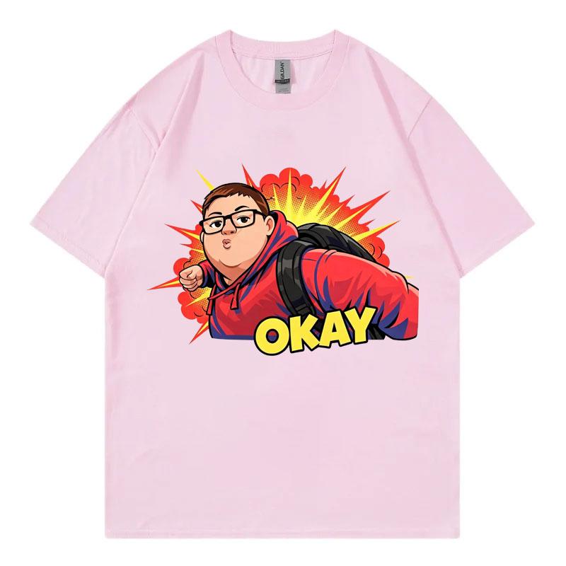Funnny Okay Punch Kid Meme Tshirts Unisex Unisex Clothing High Street Fashion Trend Tshirt Summer 100cotton Casual Loose T Shirt