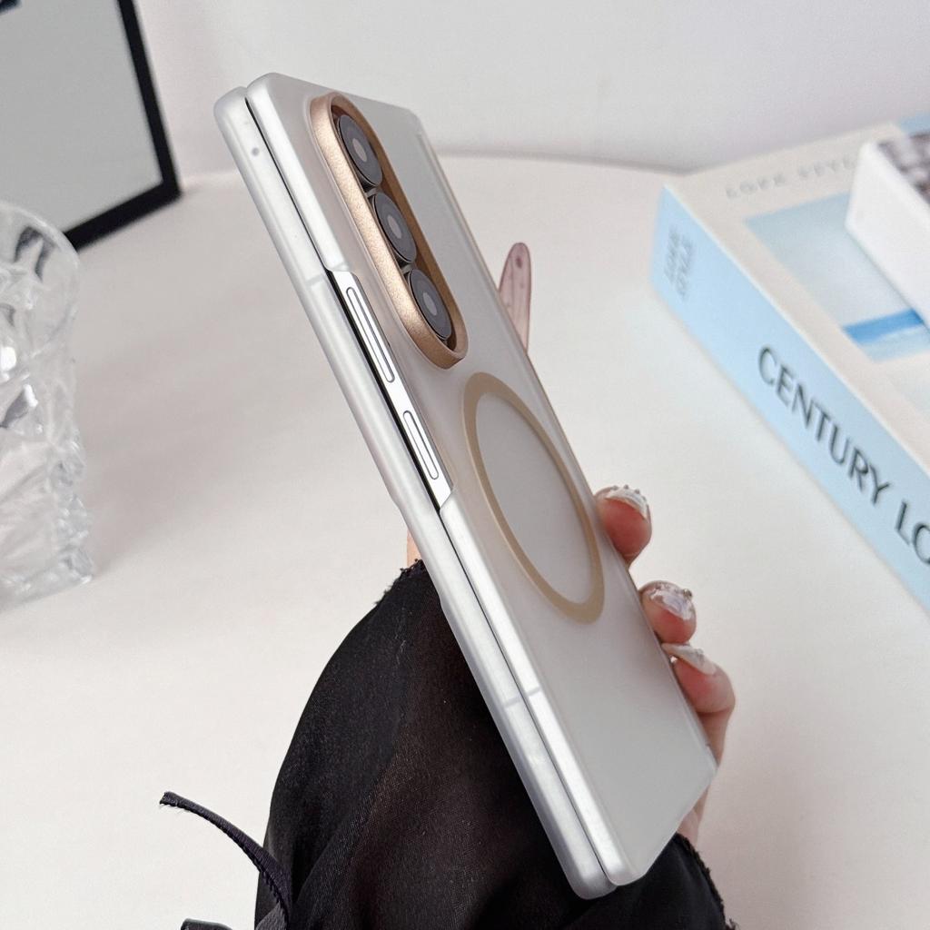 Магнитный чехол для телефона Samsung Galaxy Z Fold8 Ultra Fold 8 7 6 5, бампер для Magsafe, передняя матовая рамка, защита шарнира