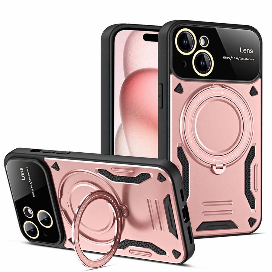 Вращающийся кронштейн Защитная крышка для объектива для Apple iPhone 17E 15 14 16 17 Pro Max Honor X6D X5D X8D X5C 600 400 X7A X8A X7B Motorola Moto Бронированный чехол