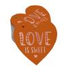 Inkdotpot 100 шт. в упаковке бирка из настоящей серебряной фольги Love Is Sweet на свадьбу