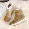 Искусственная замша утолщенные плюшевые зимние ботинки для женщин зимние большие размеры сохраняют тепло ботильоны женские нескользящие платформы хлопковая подкладка обувь