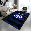 Inter Milan Logo on Abstract Design Patterned carpet a non slip rug suitable for all seasons and any setting, gift