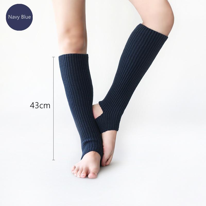 10 цветов, 2 размера, чехол для ног для взрослых, балетных танцев, защита пятки, вязаные шерстяные теплые носки для йоги, чулки