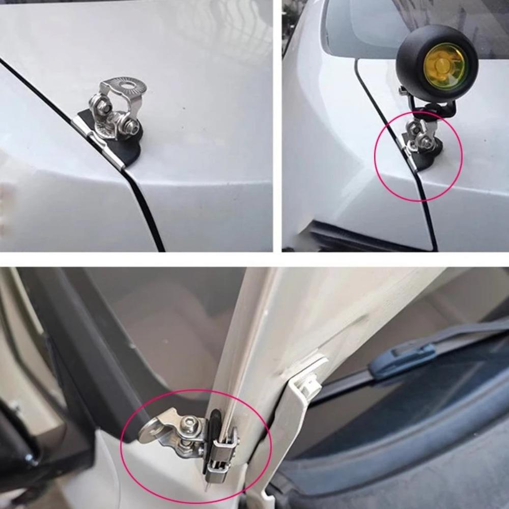 2Pcs Adjustable Pillar LED Light Mounting Holder Spotlight Grille Mount Vehicle Lighting