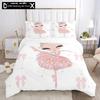 Cartoon Ballet Girl 3D Printed Bedding Set Duvet Covers Pillowcases Comforter Bedding Set Bedclothes Bed Linen